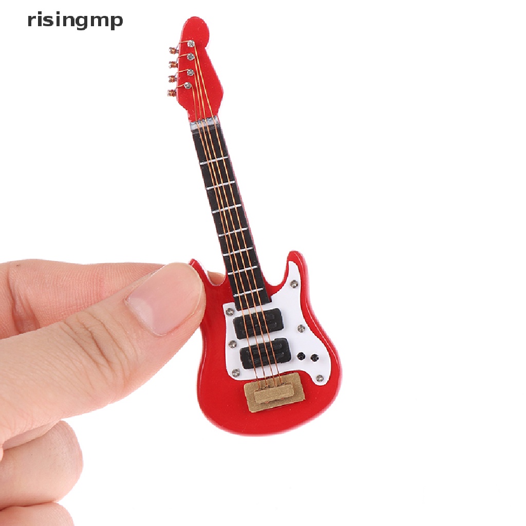 Đồ Chơi Đàn Ghita Điện Tử Có Nhạc Cho Nhà Búp Bê Tỉ Lệ 1: 12 ♨Trên đó