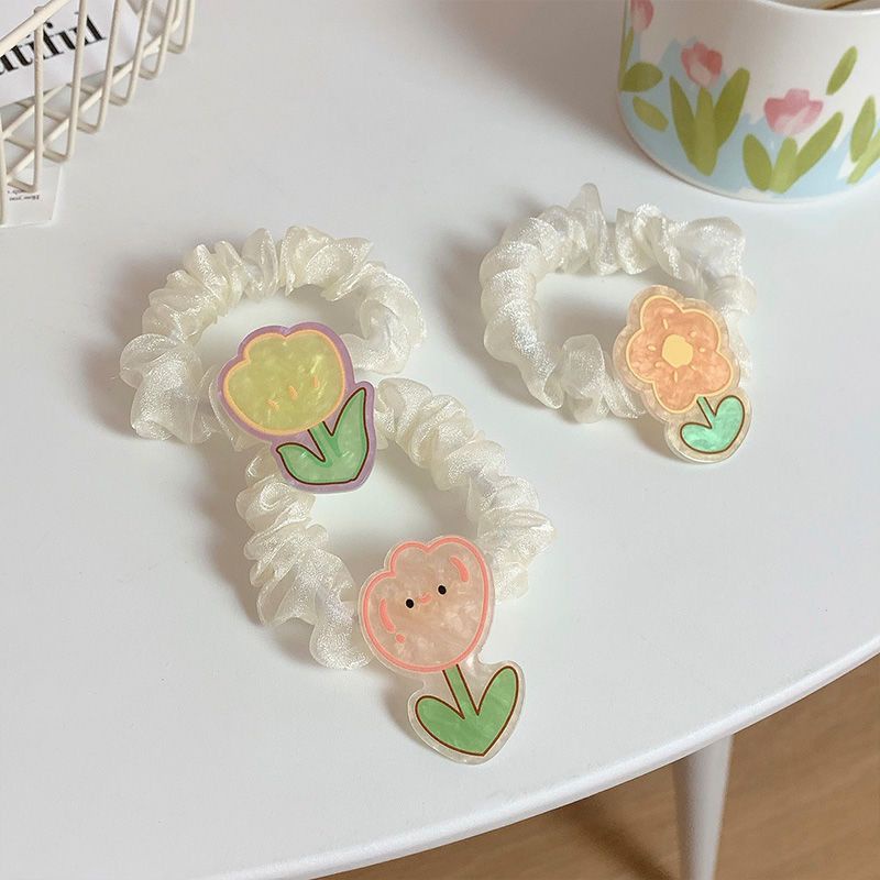 Set 5 dây buộc tóc đính charm cực xinh - UniLabel