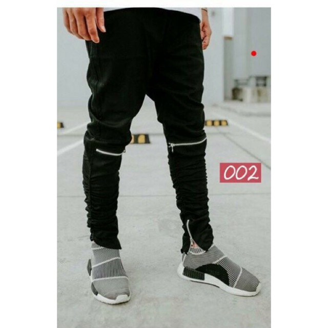 Quần jogger túi hộp kèm khóa zip vải kaki co giãn size M L XL kiểu dáng Unisex
