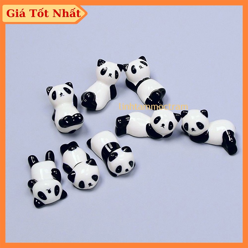 Gác đũa gốm sứ hình gấu trúc panda phụ kiện bàn ăn (giao mẫu ngẫu nhiên không chọn mẫu)