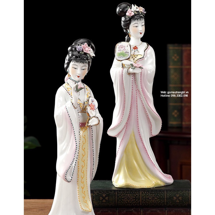TƯỢNG SỨ TRANG TRÍ – 2 CÔ GÁI