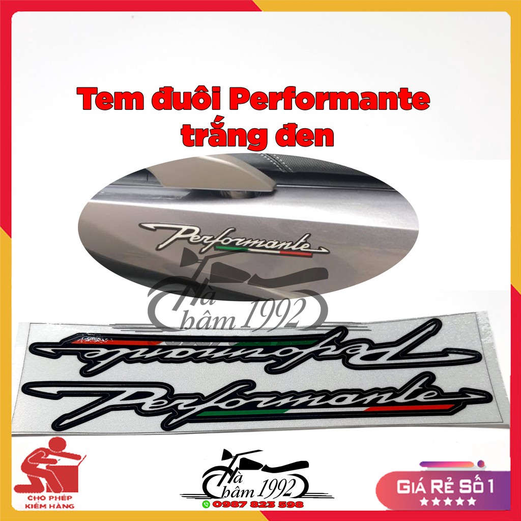 🏍 Tem Đuôi Dán Mọi Loại Xe Máy TRD, PERFORMANTE 🏍