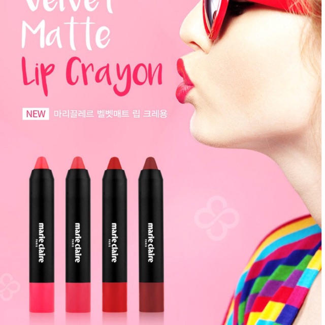 SON BÚT CHÌ MARIE CLAIRE Paris Vevet Matte Lip Crayon