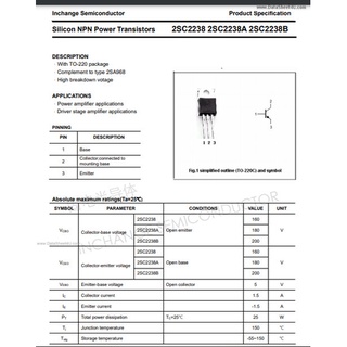 Cặp sò A968 C2238 tháo máy