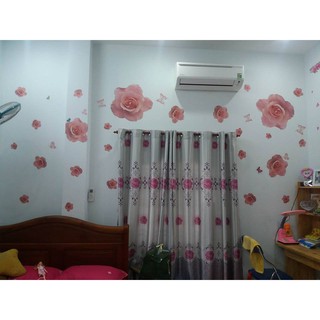 decal dán tường hoa hồng
