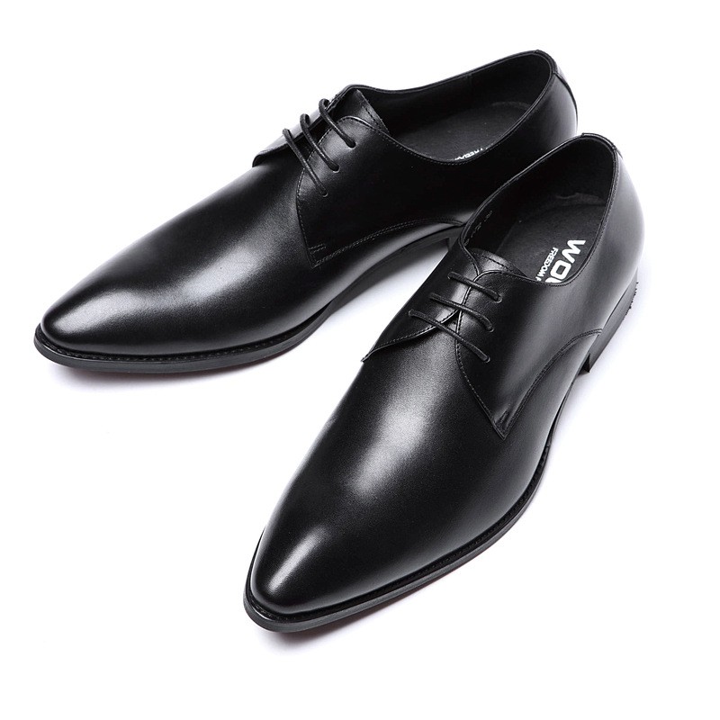 [size to 44-49] Giày nam buộc dây ngoại cỡ da bò thật- giày đóng tại xưởng- cam kết 2 năm bảo hành