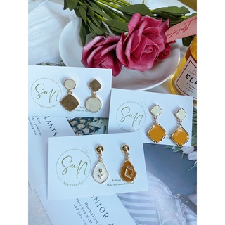 Khuyên tai đá phối màu vintage su.n accessories - mbt11.12.13