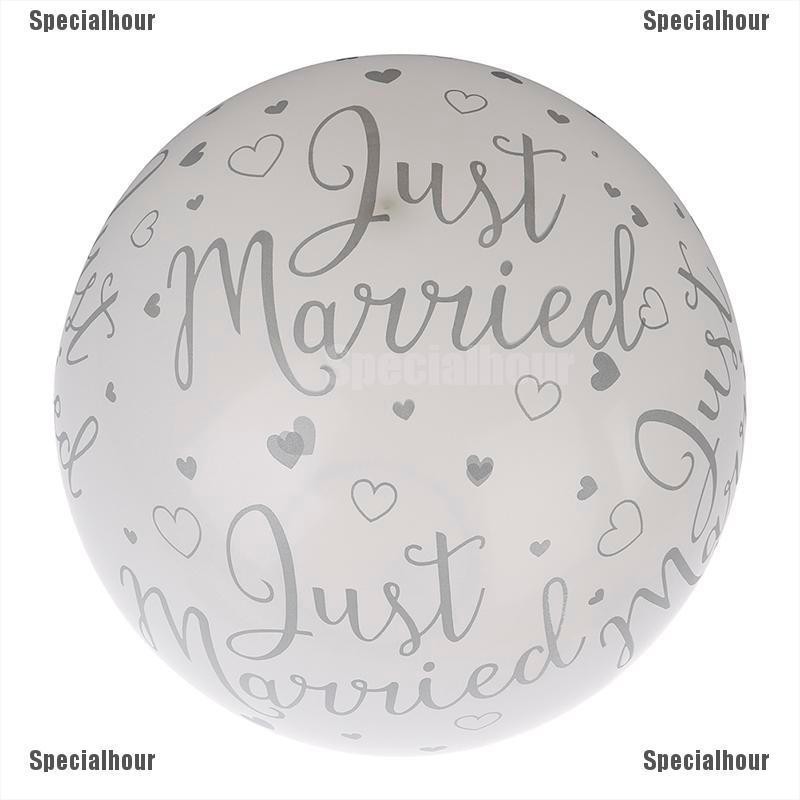 Specialhour Wedding balloons print Just married Latex Balloons Valentine's Day Balloons