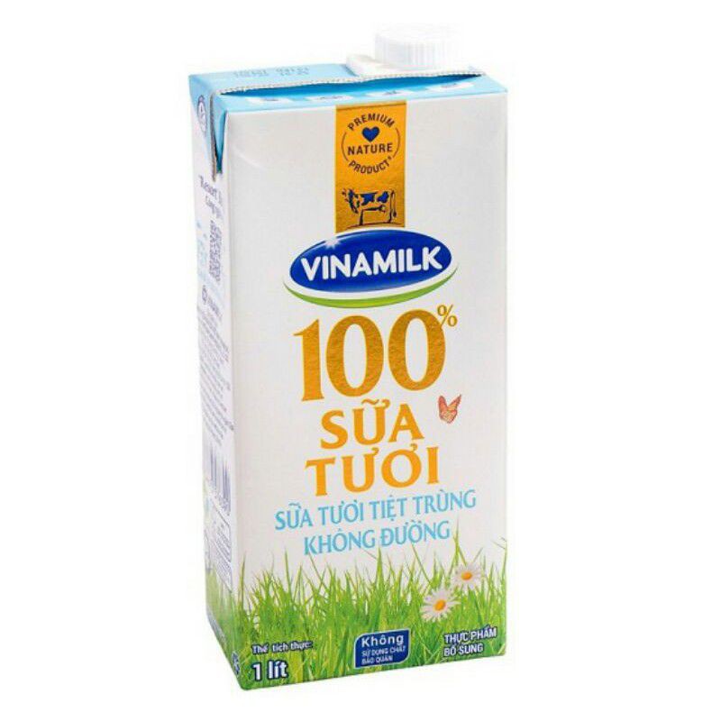 SỮA TƯƠI VINAMILK 1 LÍT CÓ ĐƯỜNG/ KHÔNG ĐƯỜNG