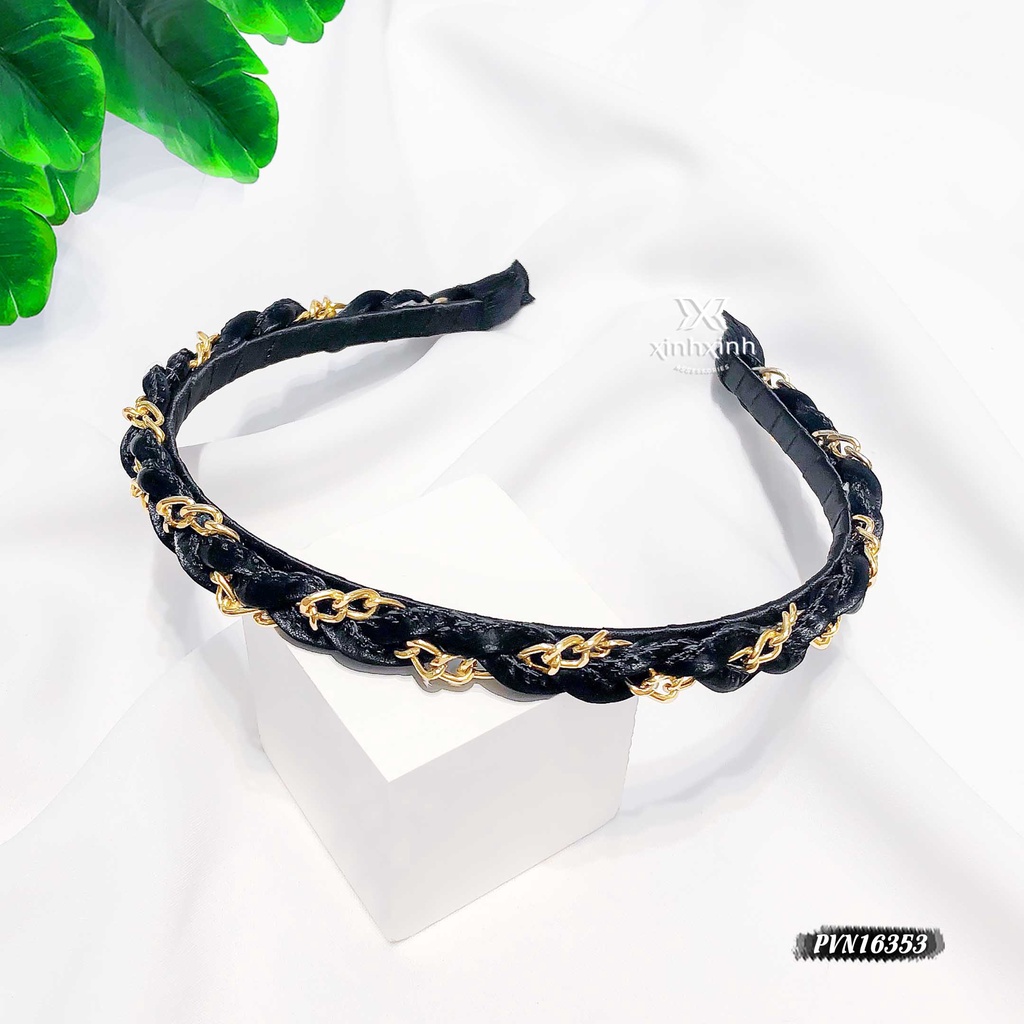 Xước tóc, bờm tóc da xích bện - Xinh Xinh Accessories