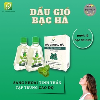 Dầu Gió Bạc Hà The Moshav Farm 7ml/chai, Dầu Gió Bạc Hà Tinh Chất Từ Thiên Nhiên- Peppermint Wind Oil
