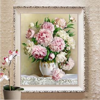 tranh thêu chữ thập bình hoa hh 0815 kích thước 74 x 95 cm
