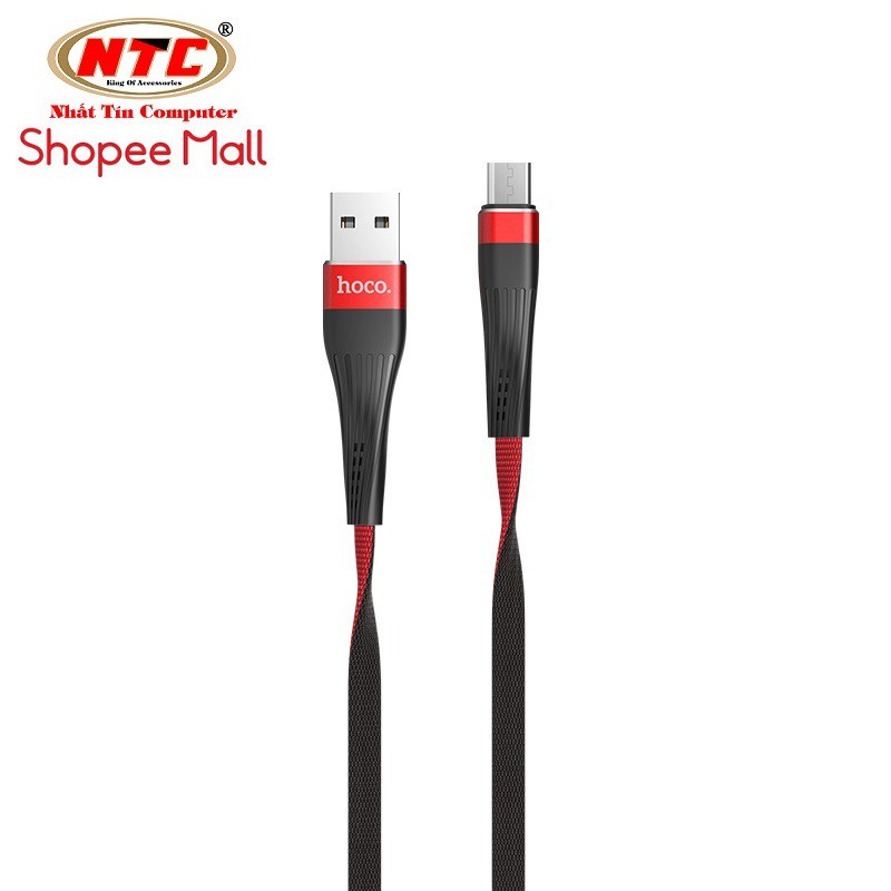 Cáp sạc và truyền dữ liệu Hoco U39 cổng microUSB 2.4A (dài 1.2M - hỗ trợ sạc nhanh) - Hãng phân phối chính thức