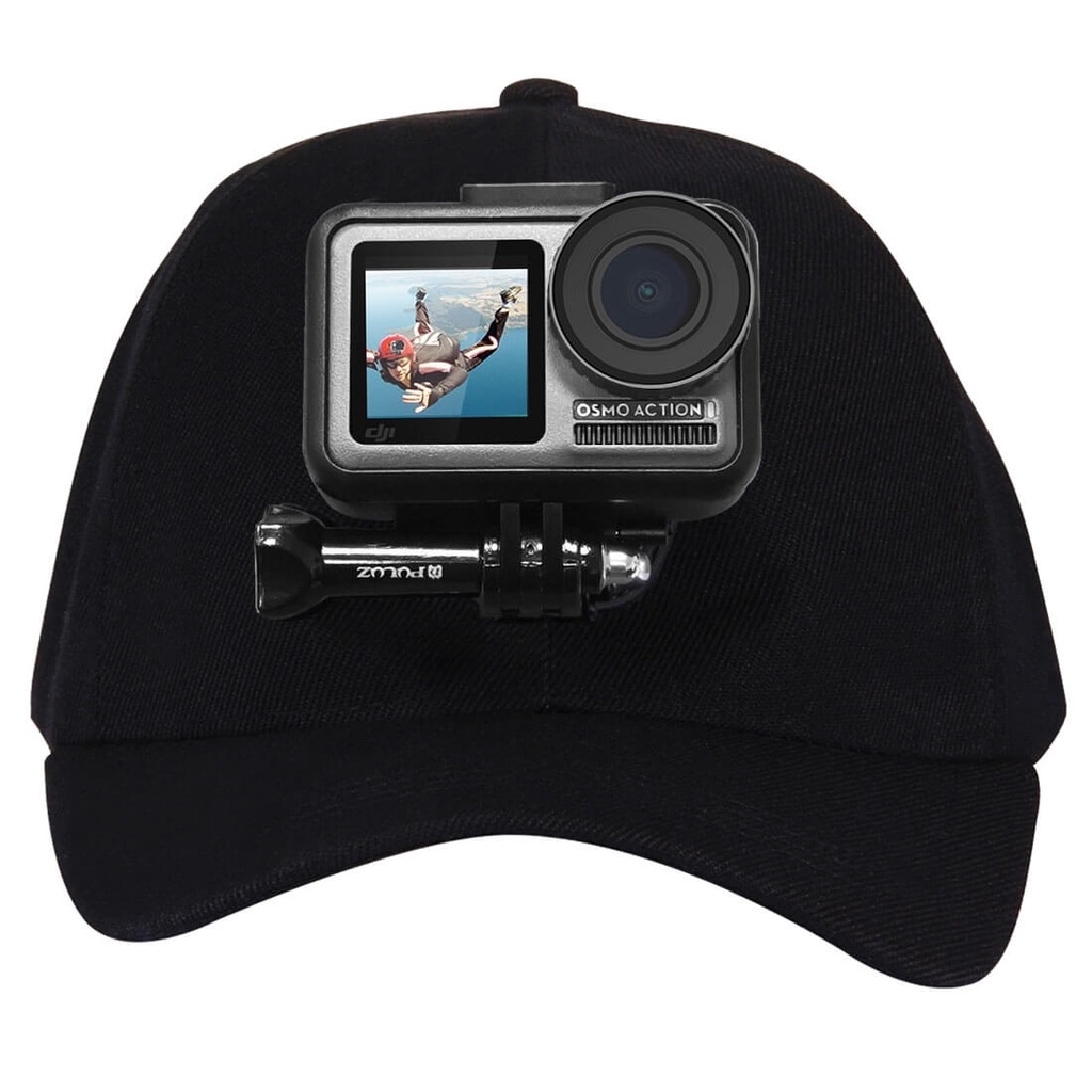 MŨ LƯỠI TRAI GẮN GOPRO VÀ ACTION CAM PULUZ