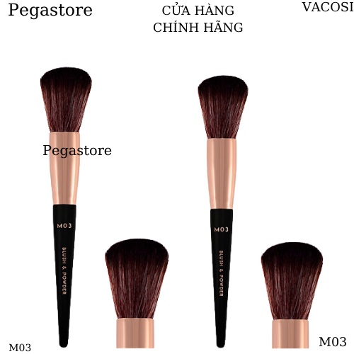 Cọ Má Hồng Và Phủ Đầu Tròn Vacosi M03