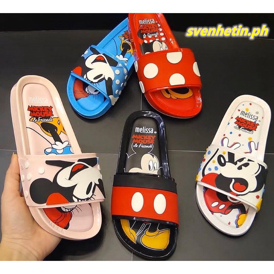 Dép sandals đi trong nhà Melissa in hình Mickey Minnie đáng yêu