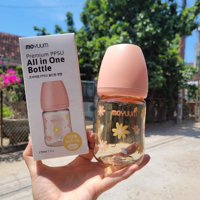 Bình Sữa Moyuum Hoa Cúc Chính Hãng 170ml/270ml.