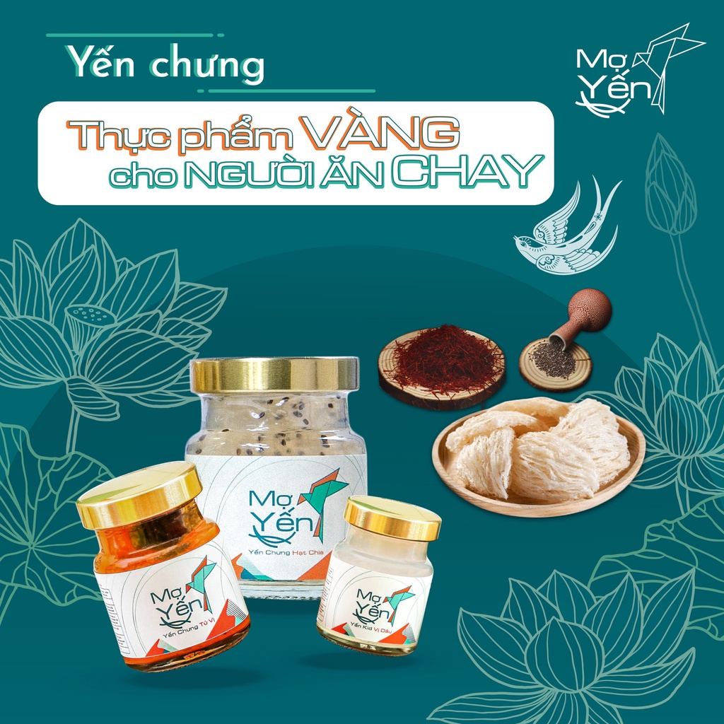 MỢ YẾN- YẾN CHƯNG NGUYÊN CHẤT- 12gram yến tươi