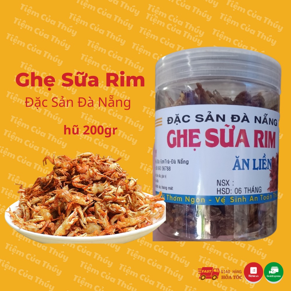 Ghẹ sữa rim chuẩn vị đặc sản Đà Nẵng  hũ 200gr nhà làm thơm ngon nhiều dưỡng chất
