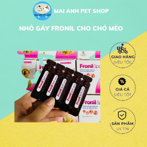 Nhỏ gáy trị ve, rận, bọ chét chó mèo Fronil