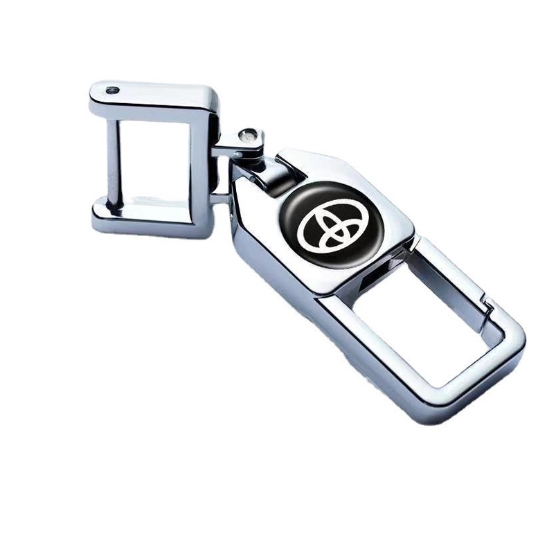 Móc chìa khóa xe ô tô xoay 360 độ mẫu mới có gắn logo hãng hyundai, kia, mazda, toyota, honda, mec, lexus, bmw,...