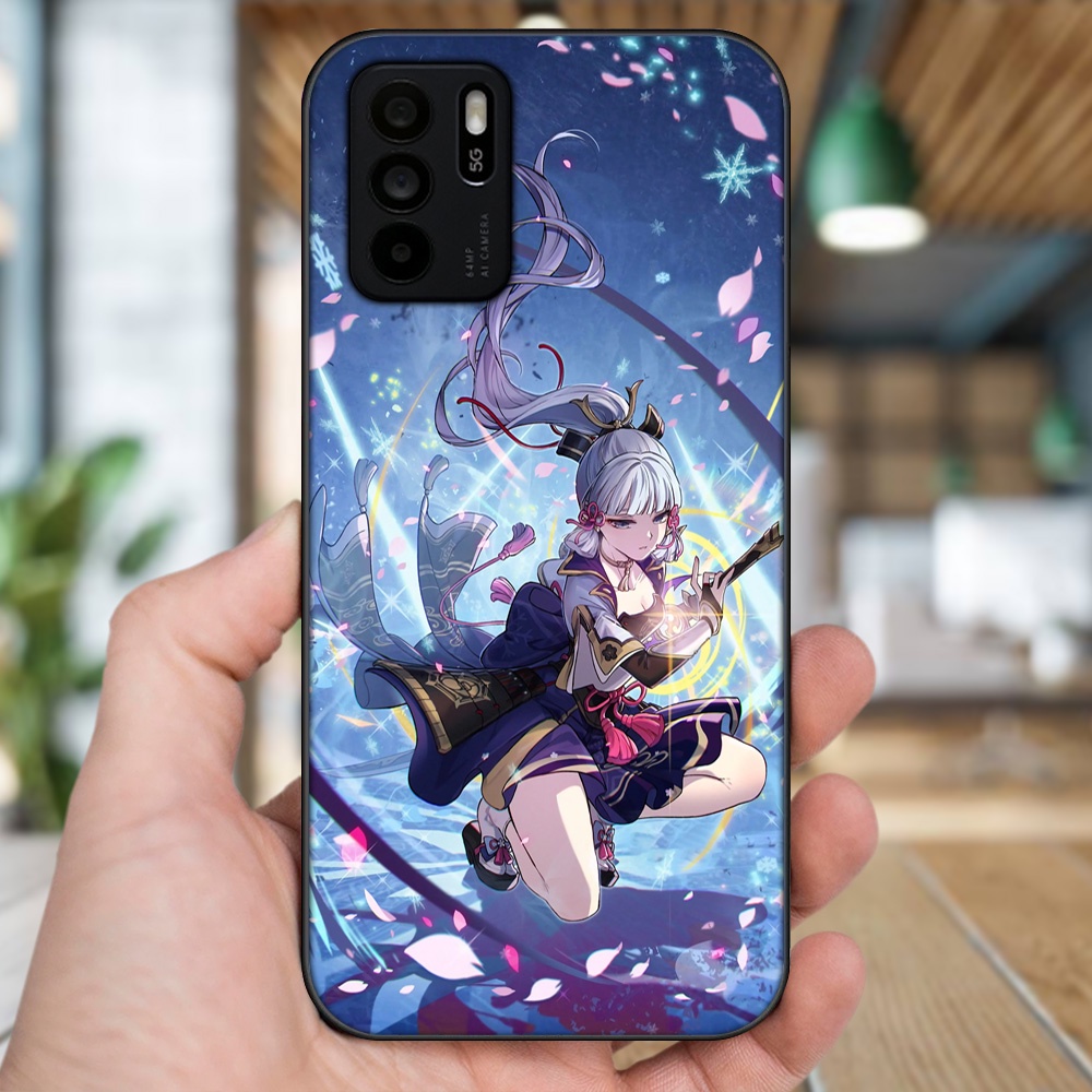 Ốp lưng Oppo Reno 6Z 5G viền đen in hình Ayaka Genshin Impact