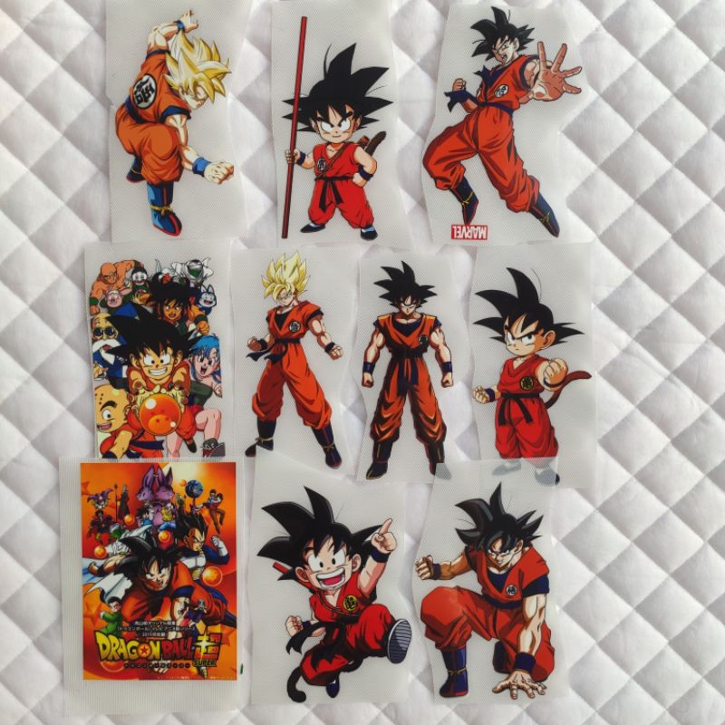 Set 10 hình dán nhiệt Songoku - Bảy viên ngọc rồng - Dragon Balls