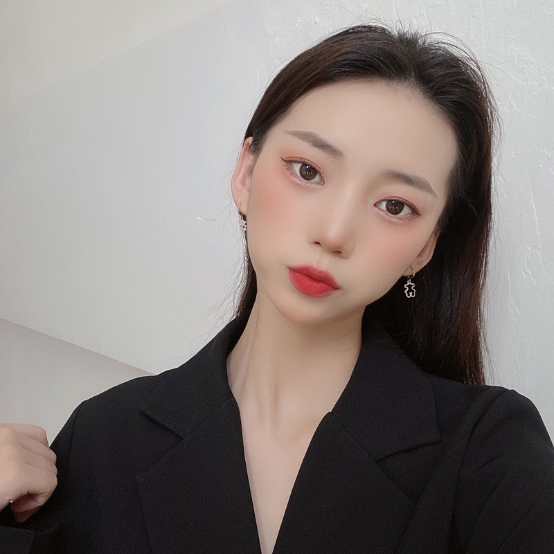 Khuyên Tai Kim Loại Hình Gấu Dễ Thương Sáng Tạo