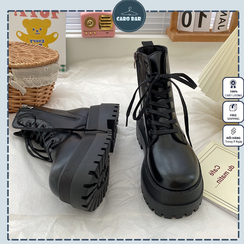 SHOP CÓ SẴN đủ sz 35-39_ Phiên bản 2022  Boots khoá kéo Martin phong cách Ulzzang 4 mùa dành cho nữ