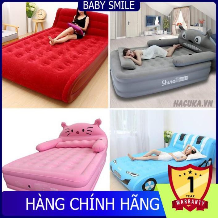 Giường hơi hình thú, đệm hơi hình thú 3 tầng cao cấp tặng kèm bơm điện