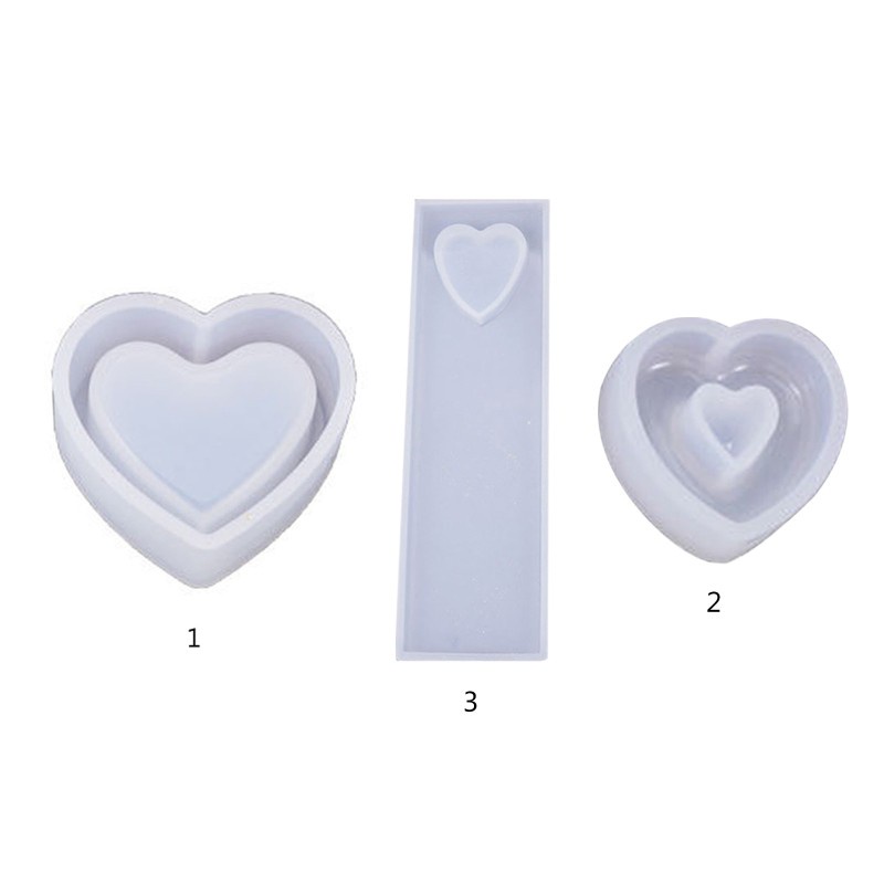 Khuôn Silicone Làm Mặt Dây Chuyền Hình Trái Tim