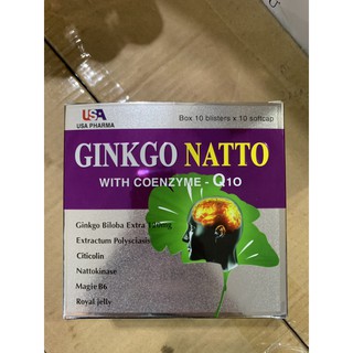 GINKGO NATTO 100 VIÊN HOẠT HUYẾT TĂNG CƯỜNG TUẦN HOÀN MÁU NÃO