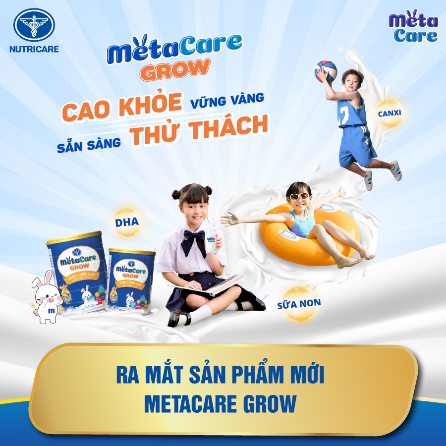 Sữa bột Nutricare METACARE GROW 1+ lon 850g