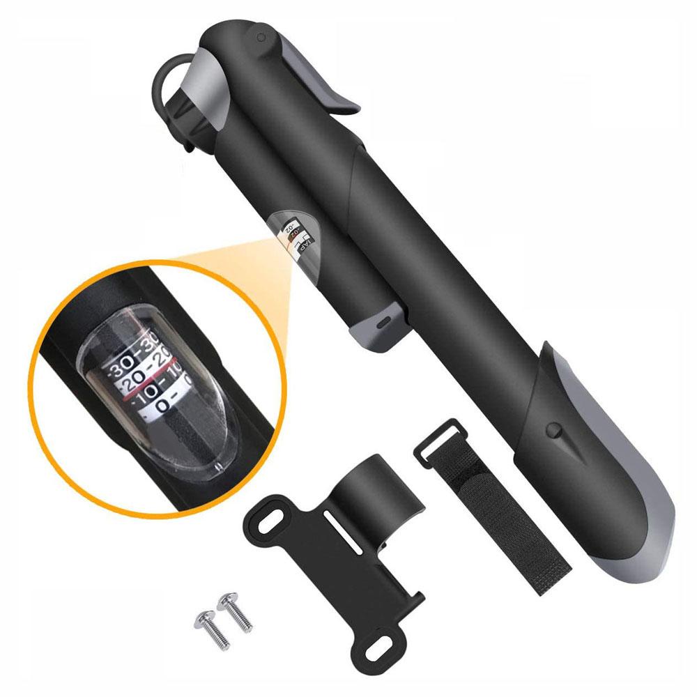 Bơm Lốp Xe Đạp Leo Núi Presta &amp; Schrader Đa Năng Chất Lượng Cao Siêu Bền Kèm Đồng Hồ Đo