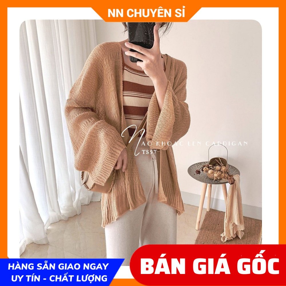 HÀNG ĐẸP ⚡ ÁO KHOÁC LEN MỎNG ⚡ ÁO KHOÁC CARDIGAN ⚡ ÁO KHOÁC LEN DỆT KIM TS57