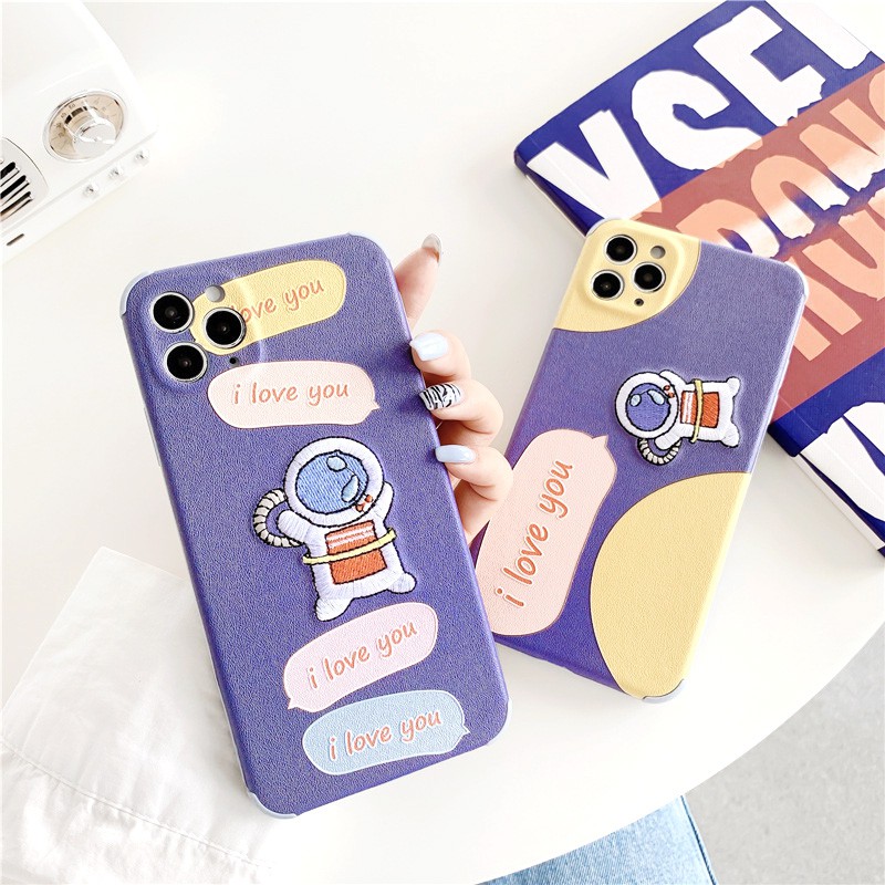 Ốp lưng iphone Love Space thêu viền chống va đập 5/5s/6/6plus/6s/6splus/7/7plus/8/8plus/x/xs/11/12/pro/max/plus/promax | BigBuy360 - bigbuy360.vn
