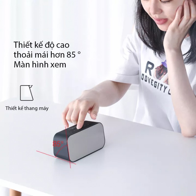 Loa Bluetooth Mini Kiêm Đồng Hồ Báo Thức 5W Màn Hình LED Đồng Hồ Báo Thức - Hỗ Trợ Thẻ Nhớ & Nghe FM