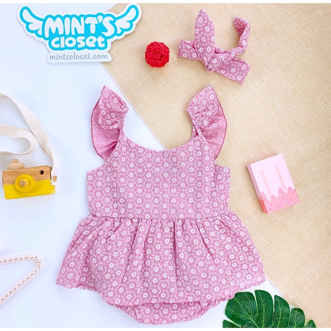 Váy body bé gái họa tiết ngẫu nhiên sơ sinh 1 2 tuổi MINTSCLOSET Mint's Closet - s797 - BV7012