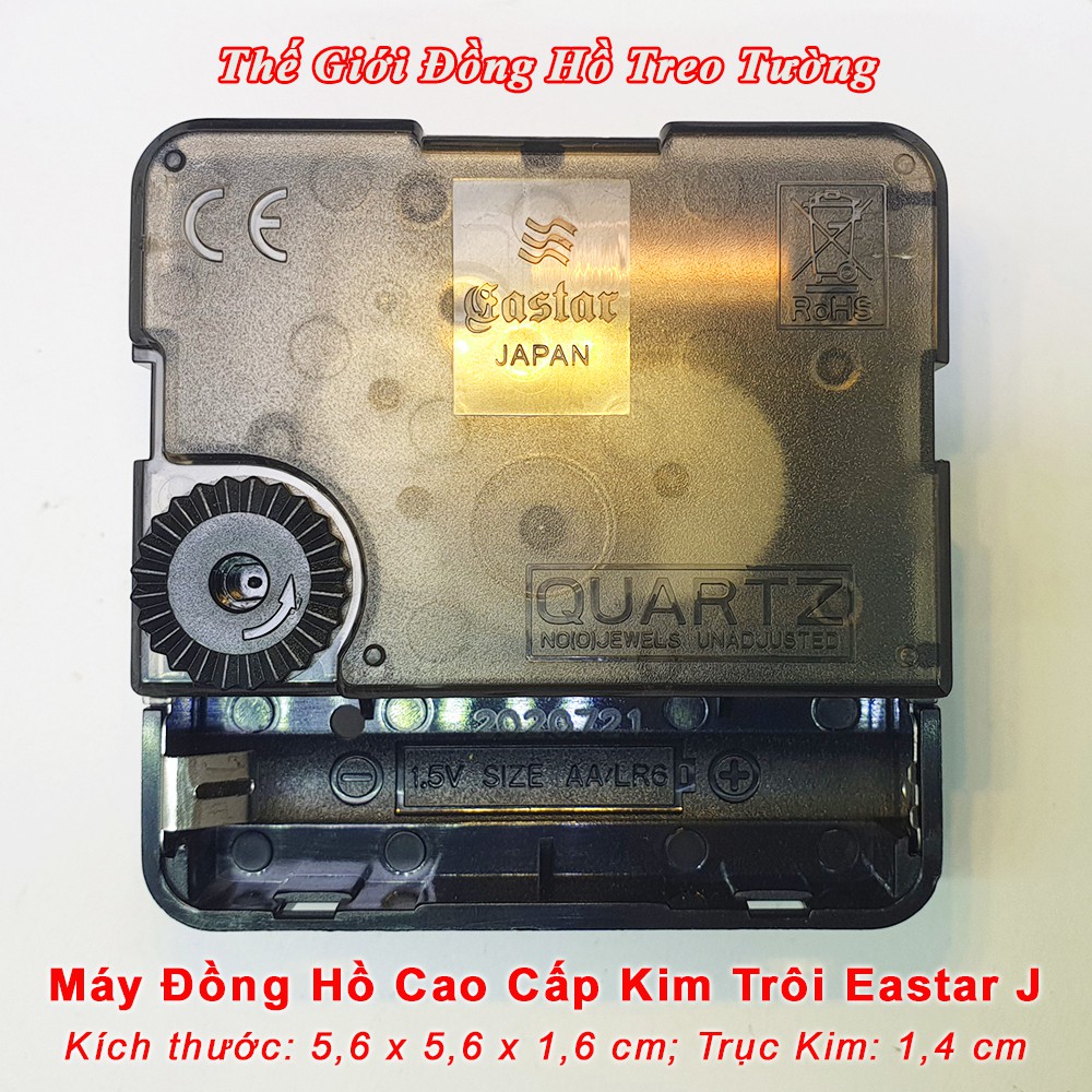 Máy Đồng Hồ Eastar J Kim Trôi Cao Cấp – Bộ Kim Tự Chọn (Kim Bầu, Kim Hoa Văn, Kim Khung) – Tặng Pin Maxel