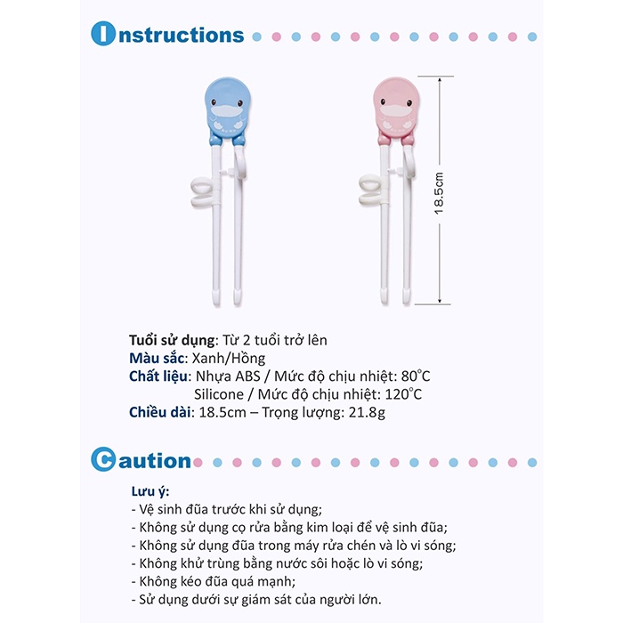 Đũa tập ăn cho bé ku.ku duckbill ku3038