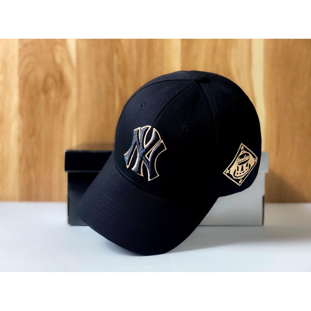 Nón kết Mũ lưỡi trai N.Y logo cạnh thêu tinh tế Freesize [ FREESHIP ]