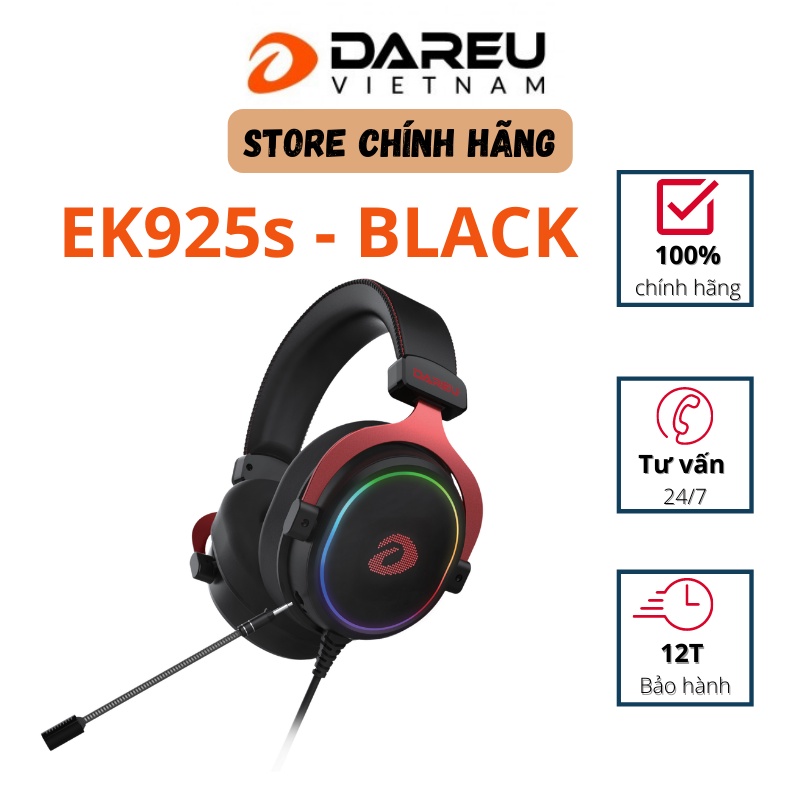 Tai nghe DAREU EH925S Tháo rời mic - LED RGB - giả lập 7.1