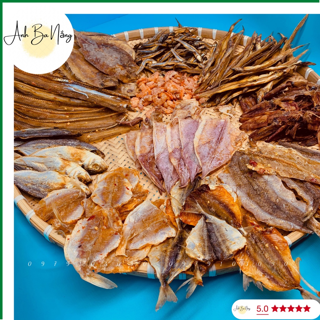 Mẹc 11 Món Khô Biển : MỰC KHÔ 2 loại, CÁ DẢNH , CÁ CHỈ 2 loại , CÁ MỐI , CÁ ĐÉC , CÁ ĐỔNG , CÁ ĐŨA , CÁ CƠM , TÔM KHÔ