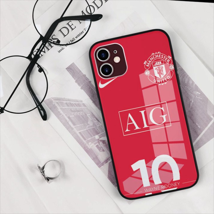 Ốp kính cường lực logo Manu Ngoại hạng Anh cực chất cho dòng  Iphone năm 2021 OK-FOO20010210