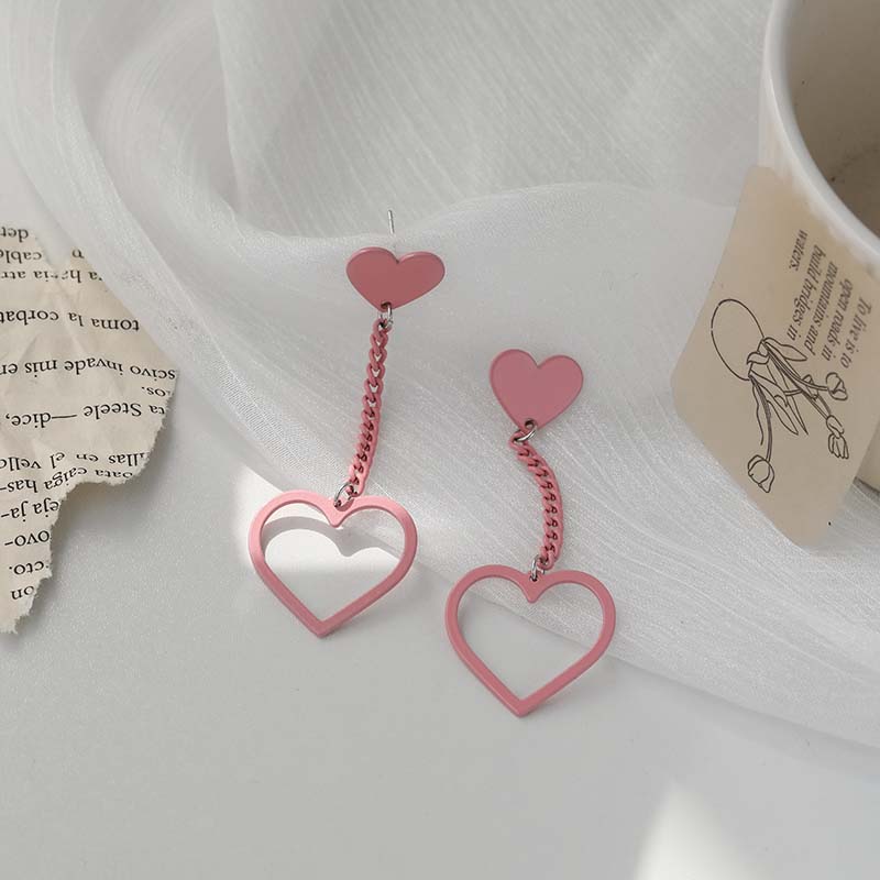 Fashion 2021 Color Heart Earrings For Women