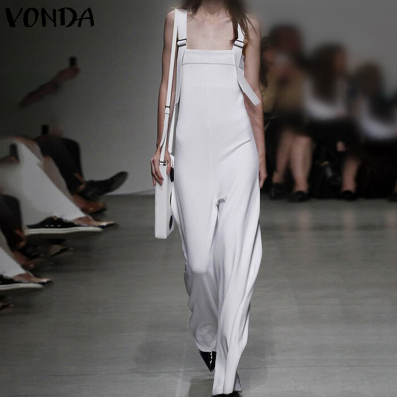 Jumpsuit VONDA Hai Dây Ống Rộng Màu Trơn Cho Nữ