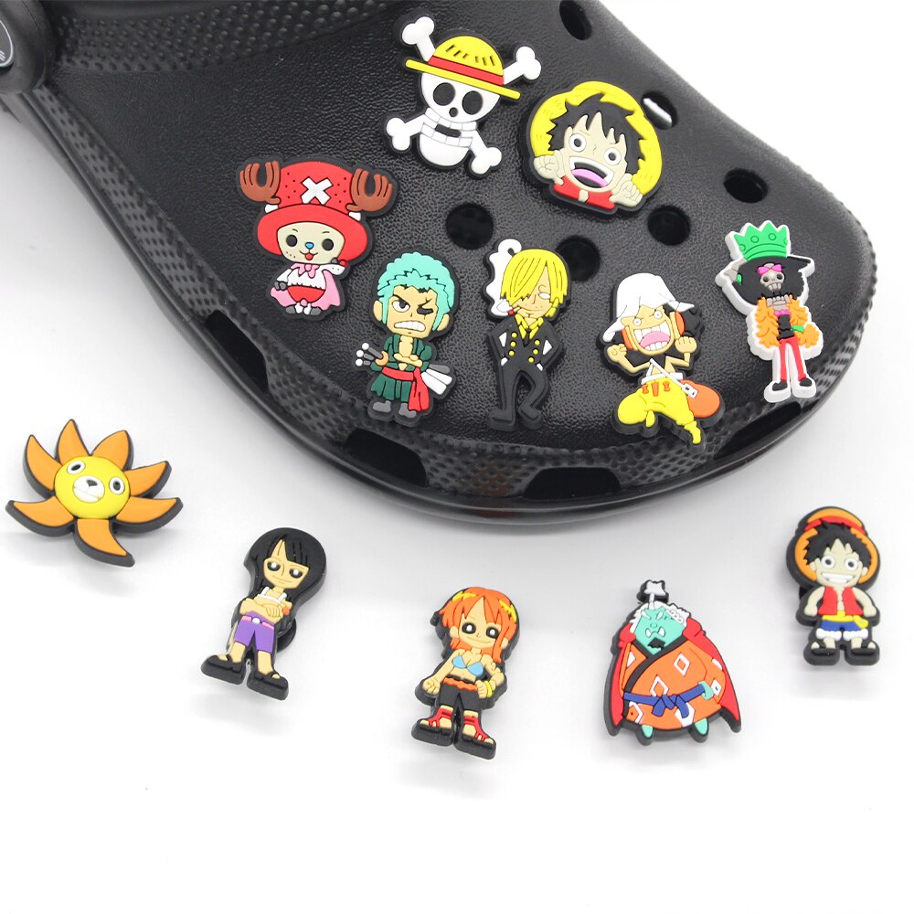 Ghim Cài Giày Hình Nhân Vật Luffy Zoro Croc Trong One Piece Trang Trí Giày Cho Bé