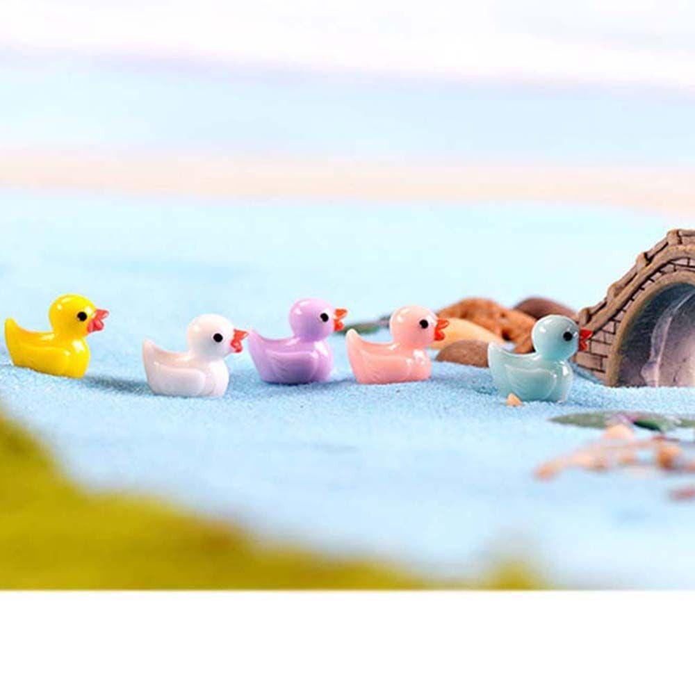 Mô Hình Chú Vịt Vàng Mini Bằng Nhựa Resin Trang Trí Sân Vườn