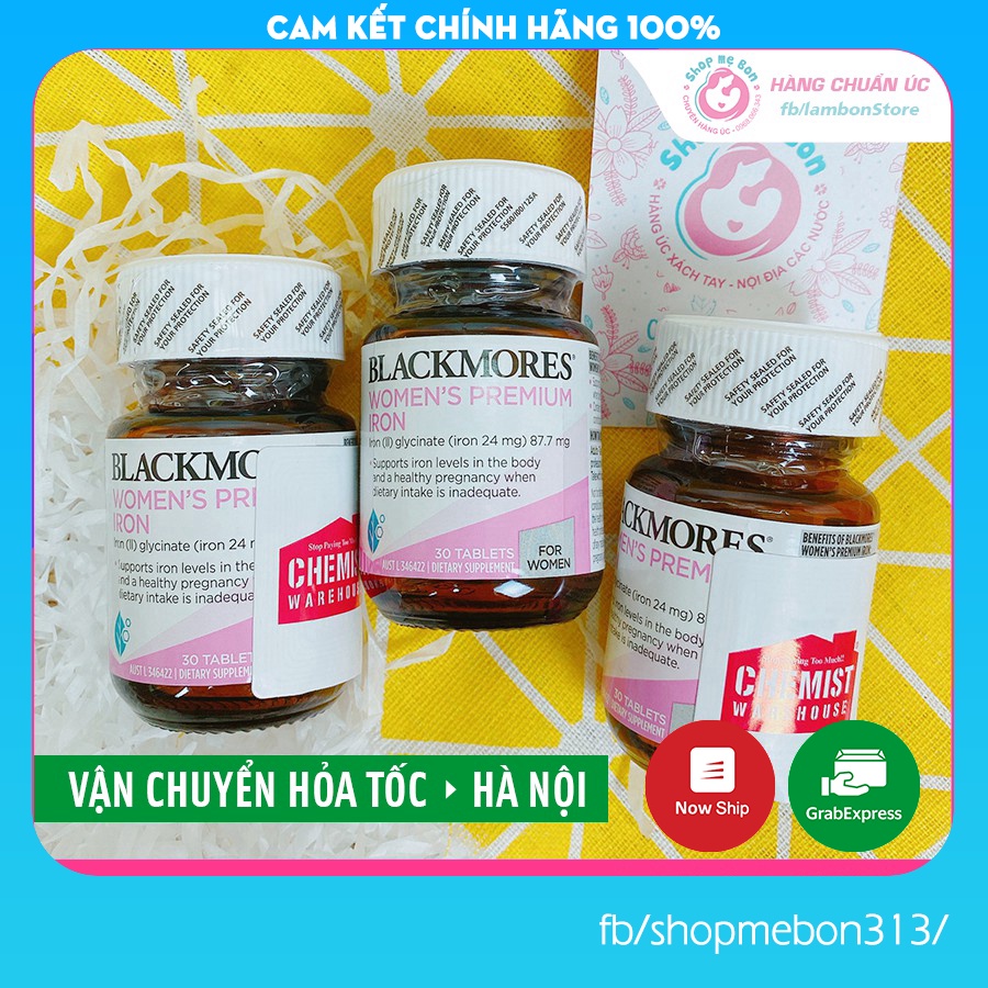 [Có Tem Chemist] Sắt bầu bổ sung Sắt cho phụ nữ mang thai Pregnancy Iron Blackmores - Xuất xứ Úc ÚC