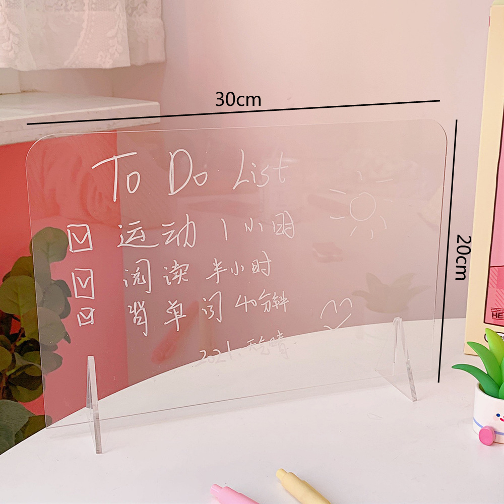 INS Acrylic Mobile Phone Holder Transparent Erasable Message Board